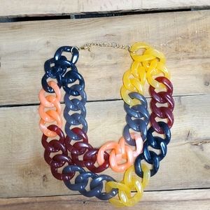 Anthropologie Resin Link Necklace